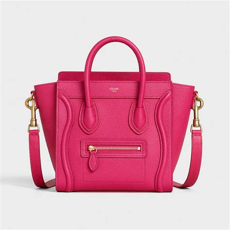 celine nano luggage desert rose|NANO LUGGAGE BAG IN DRUMMED CALFSKIN.